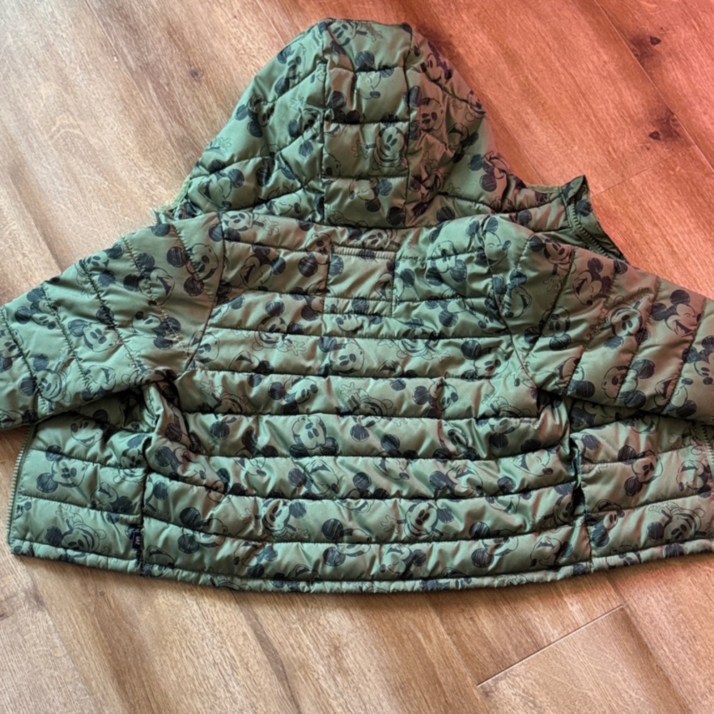 GAP Green Mickey Mouse Puffer Jacket - Picture 4 of 4